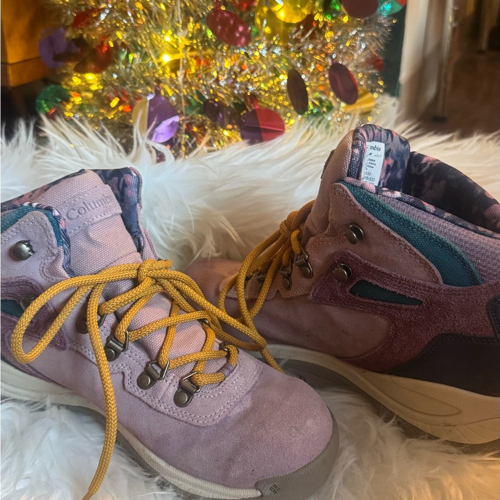 Columbia Newton Ridge Waterproof Purple and Teal Boots